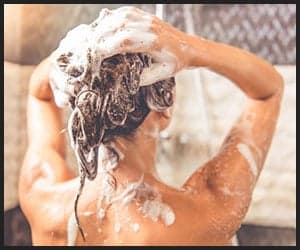 Using Hair Shampoo While Washing Hair