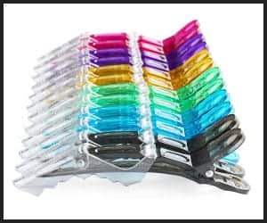 Onedor 12 Pcs Transparent Professional Hair Stylist Hair Clips