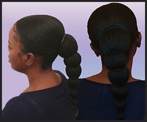 banded ponytail