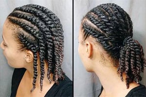 Flat twist hairstyles for natural hair